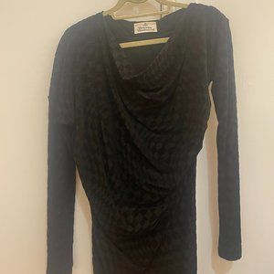 Vivienne Westwood Black Long-Sleeve Mini Dress